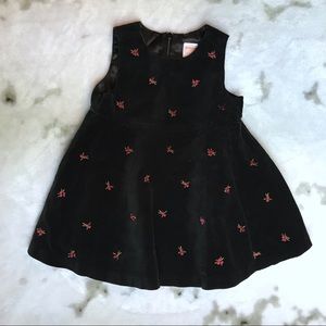 2/$25 Gymboree Baby Girl Black Flower Dress